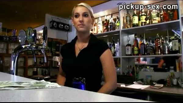 Hot Hot blonde bartender gets pussy banged good for money cool Movies
