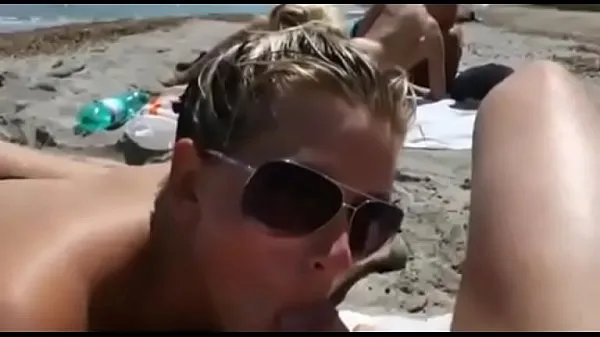 Hot Witiet gives blowjob on beach for cum cool Movies