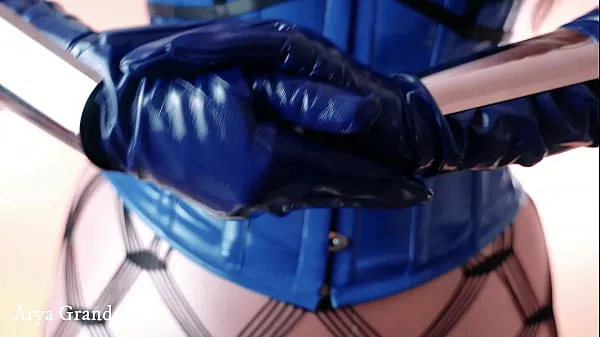 Καυτές PVC gloves tease video (Arya Grander δροσερές ταινίες