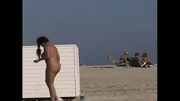 Hot Exhibitionist Wife 19 - Anjelica teasing random voyeurs at a public beach by flashing her shaved cunt cool Movies
