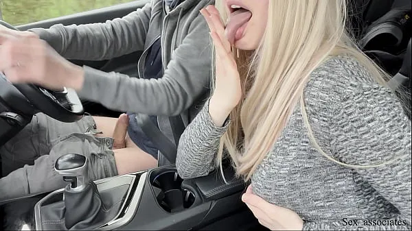 Hot Amazing handjob while driving!! Huge load. Cum eating. Cum play cool Movies